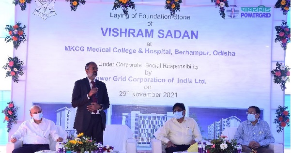 PowerGrid CMD laid foundation stone of Vishram Sadan; costs Rs.15 crore