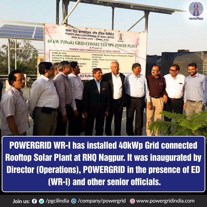 POWERGRID  installs Grid connected Rooftop Solar Plant at Nagpur