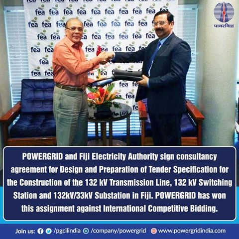 POWER GRID and Fiji Electricity Authority sign consultancy agreement