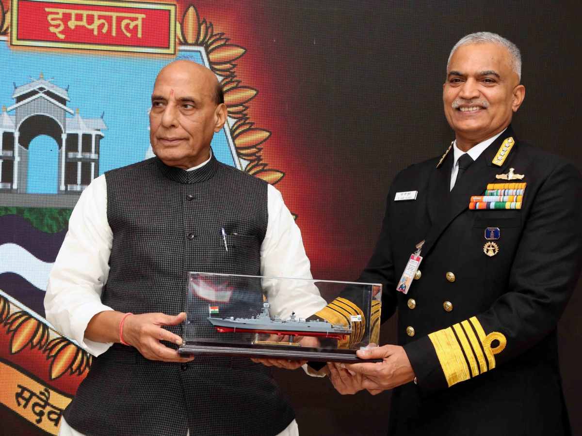 Rajnath Singh Unveils India's Latest Stealth Destroyer 'Imphal'