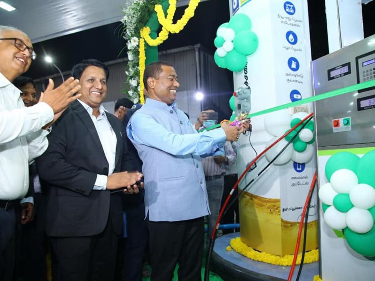 Minister Rameswar Teli Inaugurates a CNG facility at Nesappakkam, Chennai