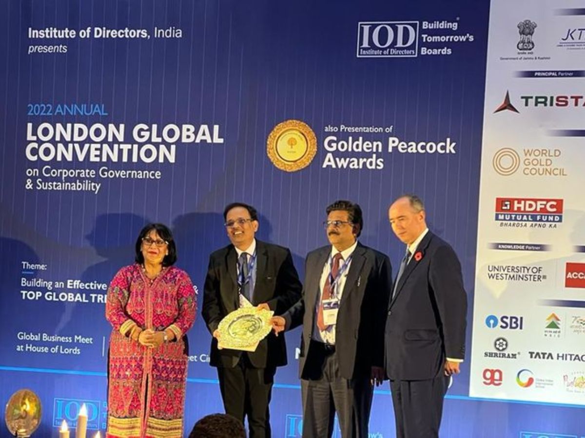 REC received Golden Peacock Award for Excellence in Corporate Governance