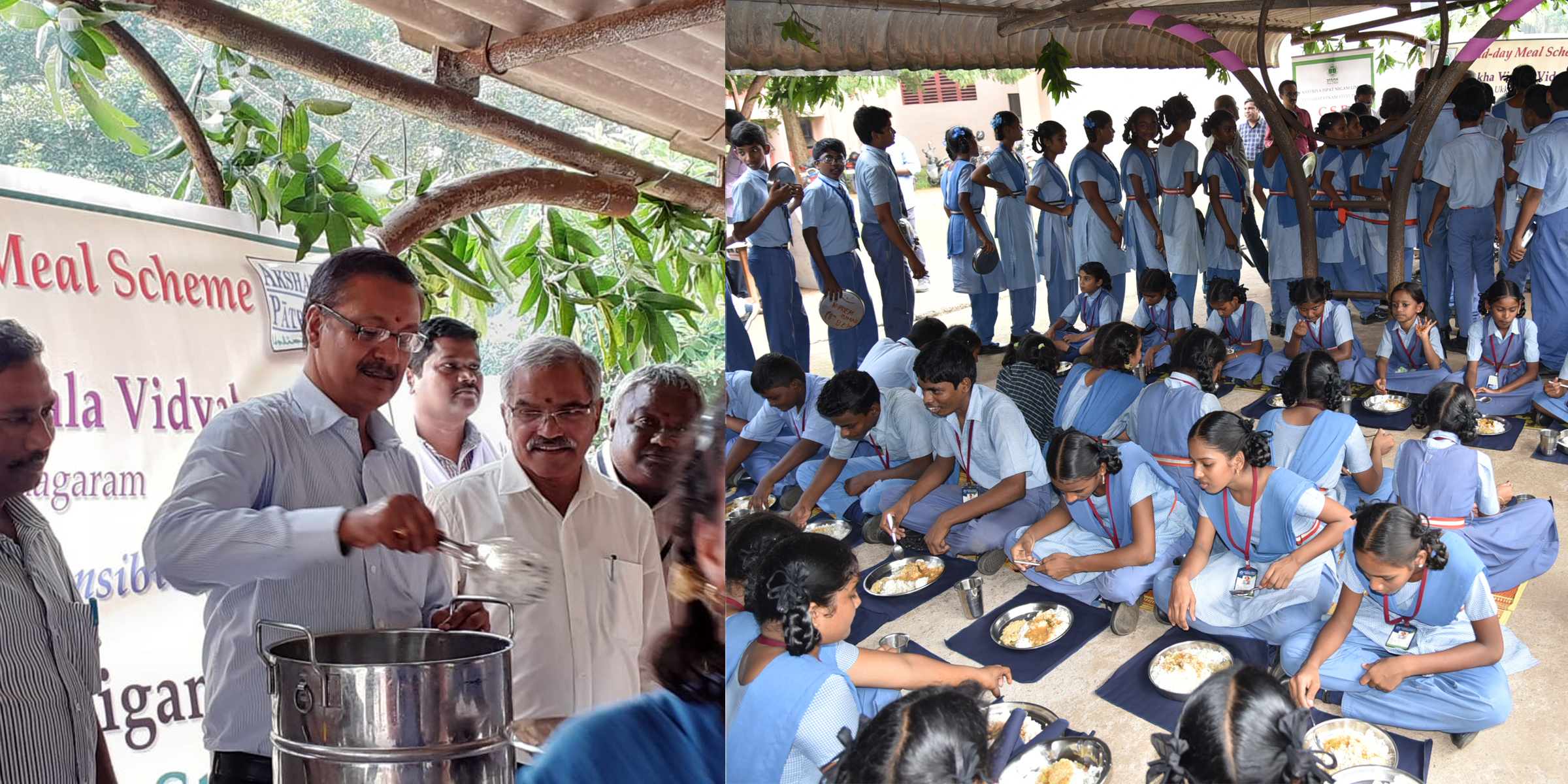 RINL Launches Mid day meal to poor and needy Children