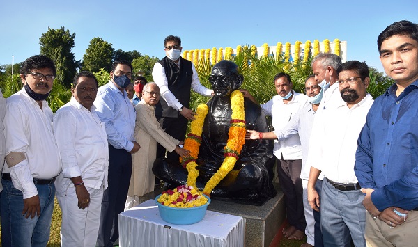 RINL Vizag Steel plant celebrates Gandhi Jayanti in Ukkunagaram