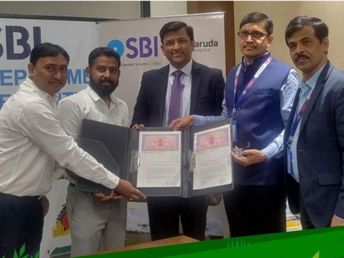 SBI collaborates with a start-up, Garuda Aerospace