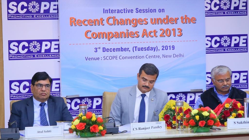 SCOPE and ICSI create awareness on recent changes under the companies act