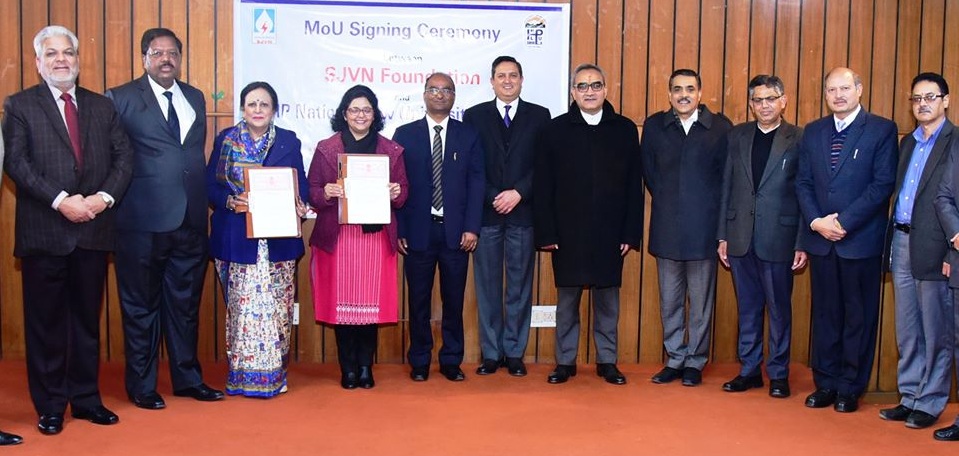 SJVN signed MoU with Himachal Pradesh National Law University