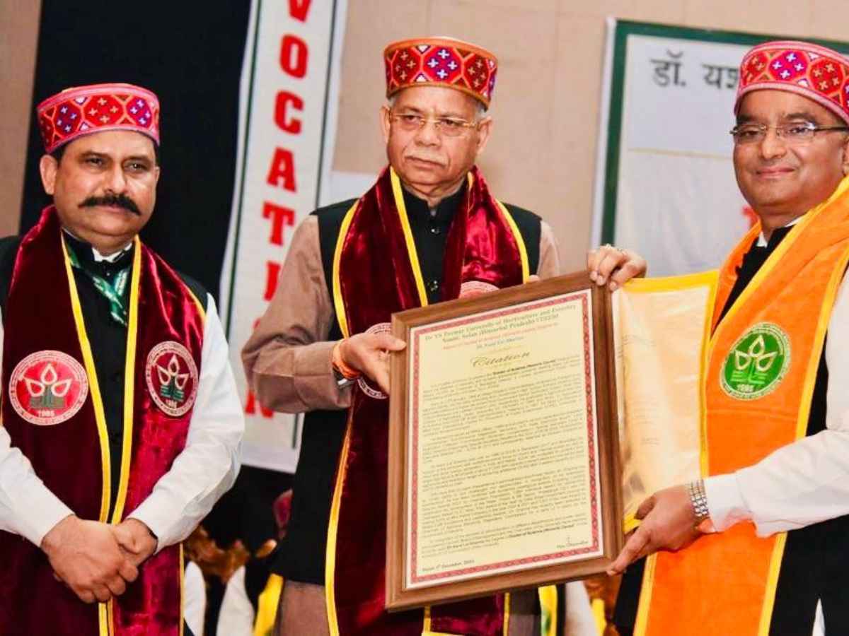 SJVN CMD honored Doctorate Degree by Dr. Y.S. Parmar University Solan