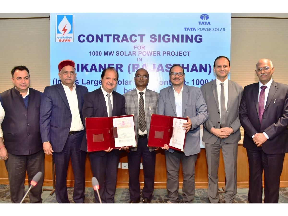 SJVN, Tata Power Solar signed EPC Agreement for Solar Project in Rajasthan