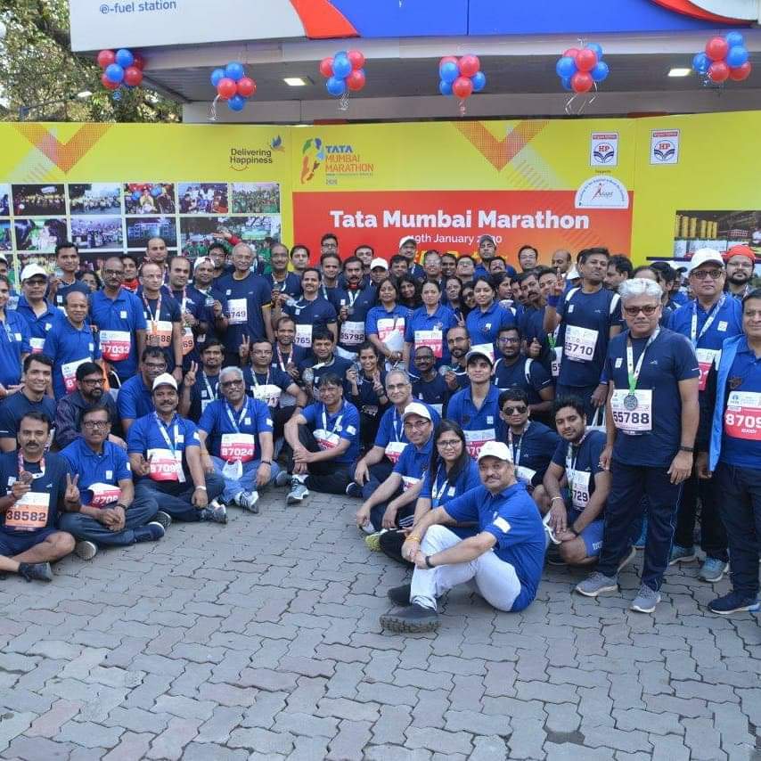 HPites participated enthusiastically in the tata mumbai marathon