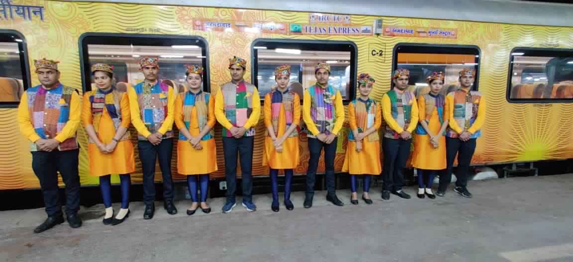 Indian railways releases 1st pictures of mumbai ahmedabad tejas express