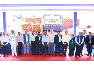 GRSE laid keel Laying of Acoustic Research Ship for NPOL