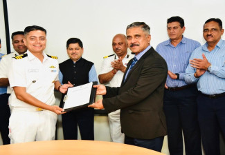 Goa Shipyard backed ‘Adamya’ first FPV inducted by Indian Coast Guard