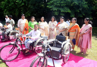 NTPC Uttra Club Donates Motorised Tricycles to Specially Abled Persons