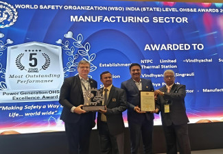 NTPC Vindhyachal conferred with WSO Platinum Award 2025 in Five-Star Category