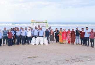 NLCIL Vigilance Team Leads Cleanliness Drive at Silver Beach