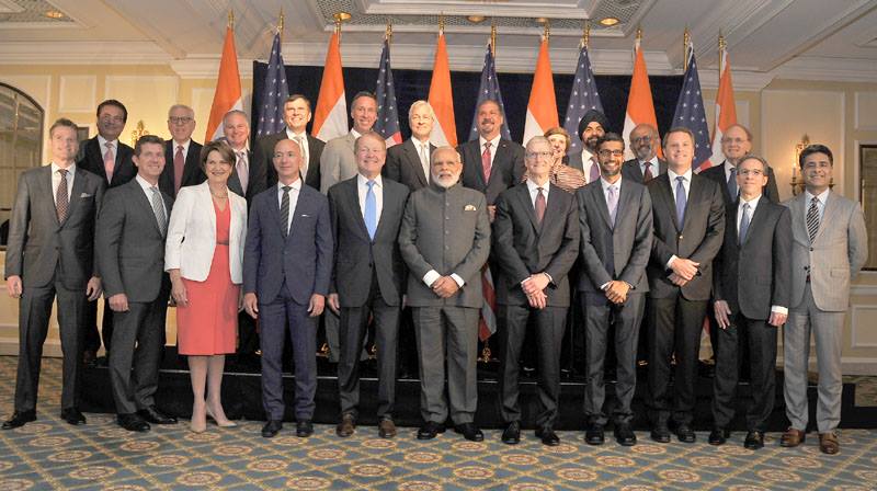 Shri Narendra Modi with the US Business Leaders