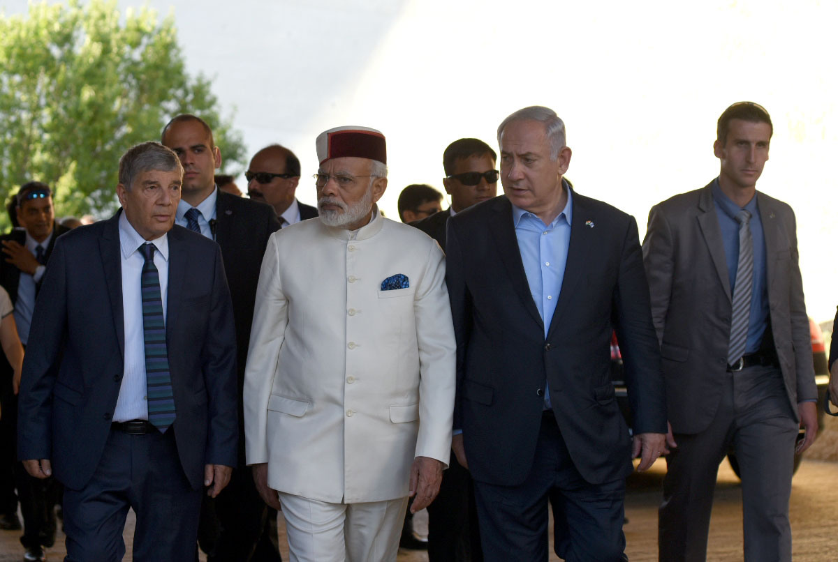 PM Modi gets red carpet welcome on historic visit to Israel