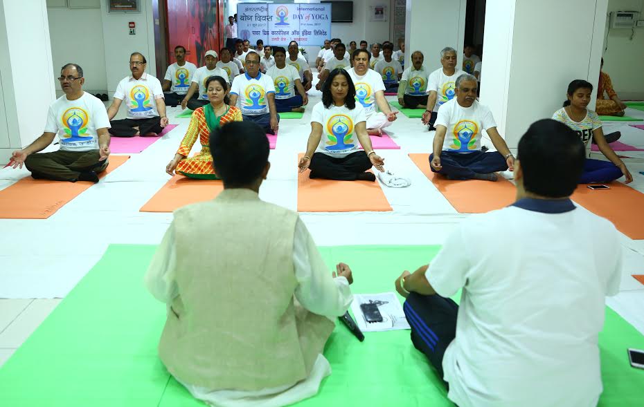 YOGA CAMP BY POWERGRID at Katwaria Sarai Delhi