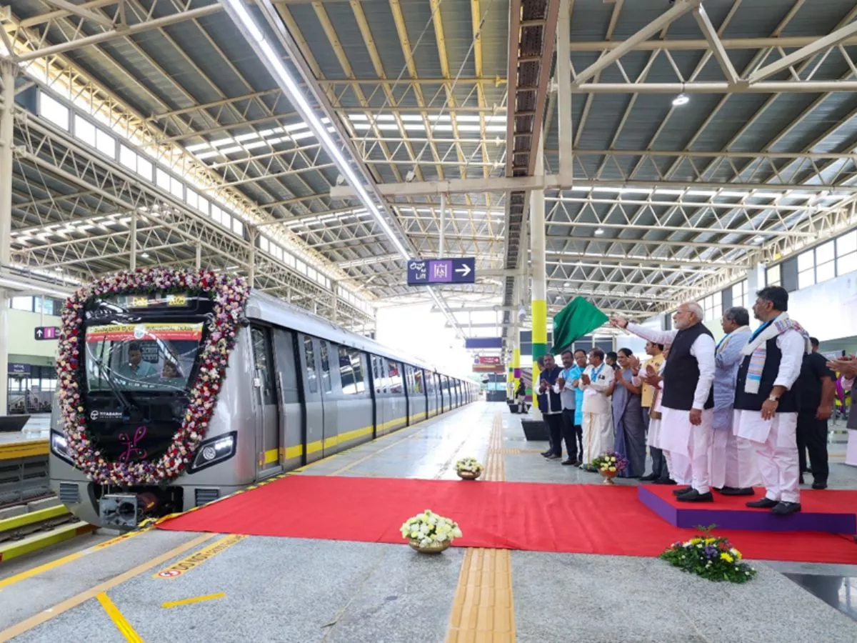 PM Modi inaugurates metro projects worth around Rs 22,800 crore in Bengaluru