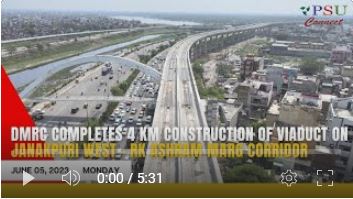 DMRC completes 4 KM construction of viaduct on Janakpuri West – RK Ashram Marg corridor