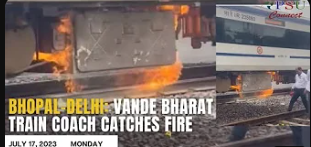 Fire in #vandebharatexpress train coach | Today's Top New, July 17, 2023