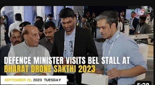 Defence Minister visits BEL stall at Bharat Drone Sakthi 2023 |  Today's Top News, Sep 26, 2023