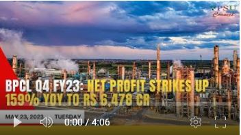 BPCL, четвертый квартал 4 финансового года: Чистая прибыль выросла на 23% в годовом исчислении до 159 6,478 крор | Главные новости дня | 23 мая 2023 г.